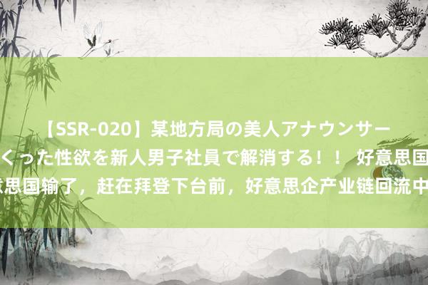 【SSR-020】某地方局の美人アナウンサーは忙し過ぎて溜まりまくった性欲を新人男子社員で解消する！！ 好意思国输了，赶在拜登下台前，好意思企产业链回流中国，印度拉中方投资