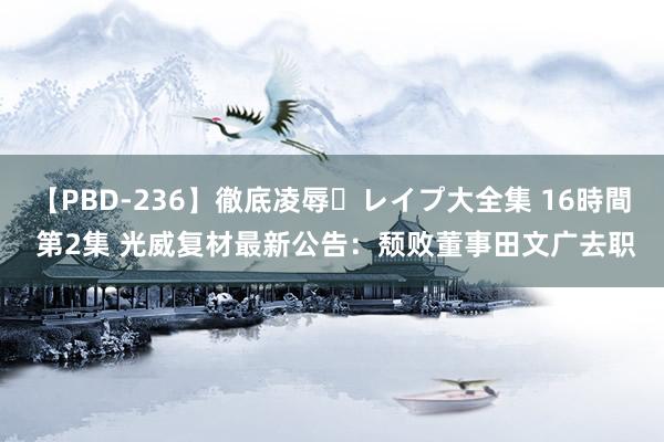 【PBD-236】徹底凌辱・レイプ大全集 16時間 第2集 光威复材最新公告：颓败董事田文广去职