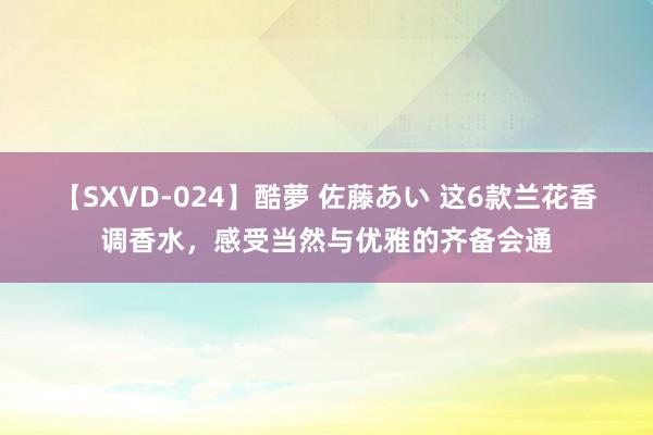 【SXVD-024】酷夢 佐藤あい 这6款兰花香调香水，感受当然与优雅的齐备会通