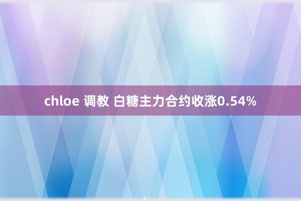 chloe 调教 白糖主力合约收涨0.54%