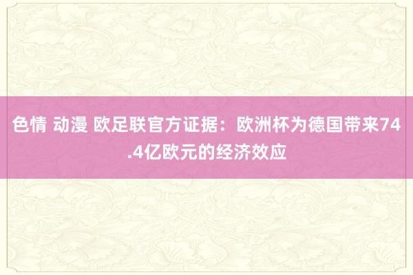 色情 动漫 欧足联官方证据：欧洲杯为德国带来74.4亿欧元的经济效应